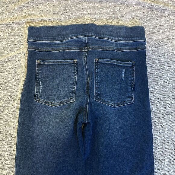 SPANX Distressed High Waist Ankle Skinny Jeans Medium Wash SMALL - Picture 7 of 15